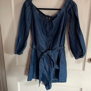 Free People Denim Romper